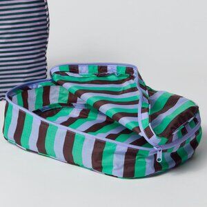 NWOT Baggu Packing Cube Medium - Mint 90s Stripe (Vacation Stripe)